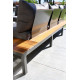Salon de jardin bas NAGANO en teck FSC et aluminium Anthracite 6 personnes DCB GARDEN