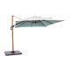 Parasol de jardin déporté inclinable imitation bois SEVILLA 2,5x2,5m en aluminium et toile polyester DCB GARDEN