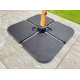 Dalle de parasol de jardin Lot de 4 dalles pour parasol à remplir Anthracite DCB GARDEN