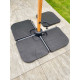 Dalle de parasol de jardin Lot de 4 dalles pour parasol à remplir Anthracite DCB GARDEN