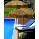 Parasol de jardin à franges MANILA diam. 200 cm en acier finition bois Marron EZPELETA