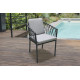 Fauteuil de jardin PILAT en aluminium et corde Anthracite PARIS GARDEN