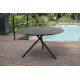 Table de jardin ronde PILAT 129 cm avec plateau HPL Anthracite 6 personnes PARIS GARDEN