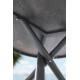 Table de jardin ronde PILAT 129 cm avec plateau HPL Anthracite 6 personnes PARIS GARDEN