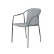 Fauteuil de jardin empilable ROD en aluminium laqué EZPELETA