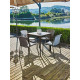 Fauteuil de jardin empilable ROD en aluminium laqué EZPELETA