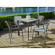 Fauteuil de jardin empilable ROD en aluminium laqué EZPELETA