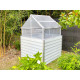 Mini serre de jardin double 120x120 cm STRETTO Blanc CITY GARDEN