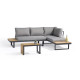 Salon de jardin bas modulable TOKYO en bois d'acacia et aluminium 4 personnes DCB GARDEN