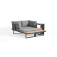 Salon de jardin bas modulable TOKYO en bois d'acacia et aluminium 4 personnes DCB GARDEN