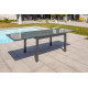 Table salon de jardin extensible en alu/verre pour 8/10 personnes DCB Garden TOLEDE gris anthracite