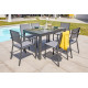 Table salon de jardin extensible en alu/verre pour 8/10 personnes DCB Garden TOLEDE gris anthracite