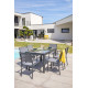 Table salon de jardin extensible en alu/verre pour 8/10 personnes DCB Garden TOLEDE gris anthracite