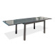 Table salon de jardin extensible en alu/verre pour 8/10 personnes DCB Garden TOLEDE gris anthracite