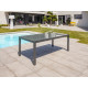 Table salon de jardin extensible en alu/verre pour 12 personnes DCB Garden TOLEDE gris anthracite
