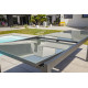 Table salon de jardin extensible en alu/verre pour 12 personnes DCB Garden TOLEDE gris anthracite