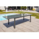 Table salon de jardin extensible en alu/verre pour 12 personnes DCB Garden TOLEDE gris anthracite