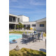 Table salon de jardin extensible en alu/verre pour 12 personnes DCB Garden TOLEDE gris anthracite