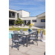Table salon de jardin extensible en alu/verre pour 12 personnes DCB Garden TOLEDE gris anthracite