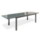 Table salon de jardin extensible en alu/verre pour 12 personnes DCB Garden TOLEDE gris anthracite