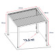 Pergola TRAMONTO bioclimatique en aluminium 4 x 3M à lames orientables DCB GARDEN