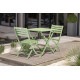Table salon de jardin pliante et carrée en aluminium pour 2 personnes MARIUS CITY GARDEN