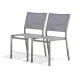 Chaise de jardin empilable STOCKHOLM en textilène noir et aluminium Anthracite DCB GARDEN