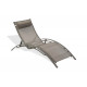 Bain de soleil design en aluminium & textilène 5 positions DCB Garden