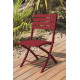 Chaise salon de jardin pliante en aluminium MARIUS CITY GARDEN