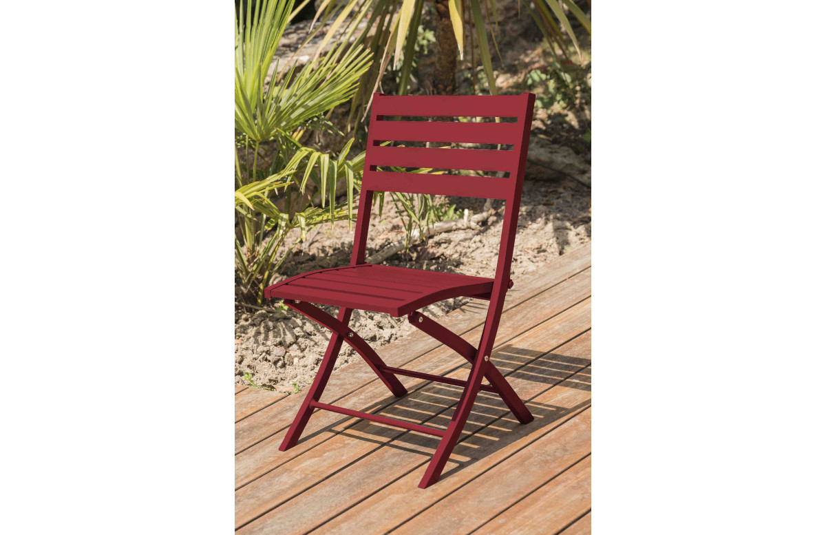 Chaise salon de jardin pliante en aluminium MARIUS CITY GARDEN Chaise salon de jardin pliante en aluminium MARIUS CITY GARDEN