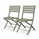 Chaise salon de jardin pliante en aluminium MARIUS CITY GARDEN