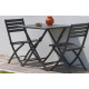 Table salon de jardin pliante et carrée en aluminium pour 2 personnes MARIUS CITY GARDEN