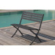 Banc de jardin en aluminium pliable MARIUS CITY GARDEN