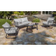 Salon de jardin design bas en aluminium 4 places APOLLINE CITY GARDEN