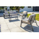 Salon de jardin design bas en aluminium DCB Garden 5 places IBIZA