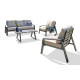 Salon de jardin design bas en aluminium DCB Garden 5 places IBIZA