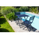 Ensemble table et chaises de jardin en aluminium 2 personnes Marius CITY GARDEN