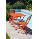 Ensemble table et chaises de jardin en aluminium 2 personnes Marius CITY GARDEN