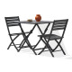 Ensemble table et chaises de jardin en aluminium 2 personnes Marius CITY GARDEN