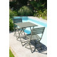 Table salon de jardin pliante et carrée en aluminium pour 2 personnes MARIUS CITY GARDEN