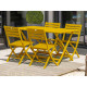 Ensemble table et chaises de jardin en aluminium 4 personnes Marius CITY GARDEN