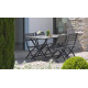 Ensemble table et chaises de jardin en aluminium 4 personnes Marius CITY GARDEN