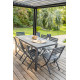 Ensemble table et chaises de jardin 6 personnes en aluminium anthracite DCB Garden MIAMI-Marius