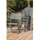 Ensemble table et chaises de jardin 6 personnes en aluminium anthracite DCB Garden MIAMI-Marius