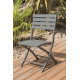 Ensemble table et chaises de jardin 6 personnes en aluminium anthracite DCB Garden MIAMI-Marius