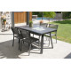 Ensemble table et chaises de jardin extensible en aluminium STOCKHOLM Anthracite 4 personnes DCB GARDEN