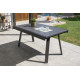 Ensemble table et chaises de jardin extensible en aluminium STOCKHOLM Anthracite 6 personnes DCB GARDEN