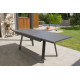 Ensemble table et chaises de jardin extensible en aluminium STOCKHOLM Anthracite 6 personnes DCB GARDEN