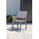 Ensemble table et chaises de jardin extensible en aluminium STOCKHOLM Anthracite 6 personnes DCB GARDEN