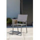 Ensemble table et chaises de jardin extensible en aluminium STOCKHOLM Anthracite 6 personnes DCB GARDEN